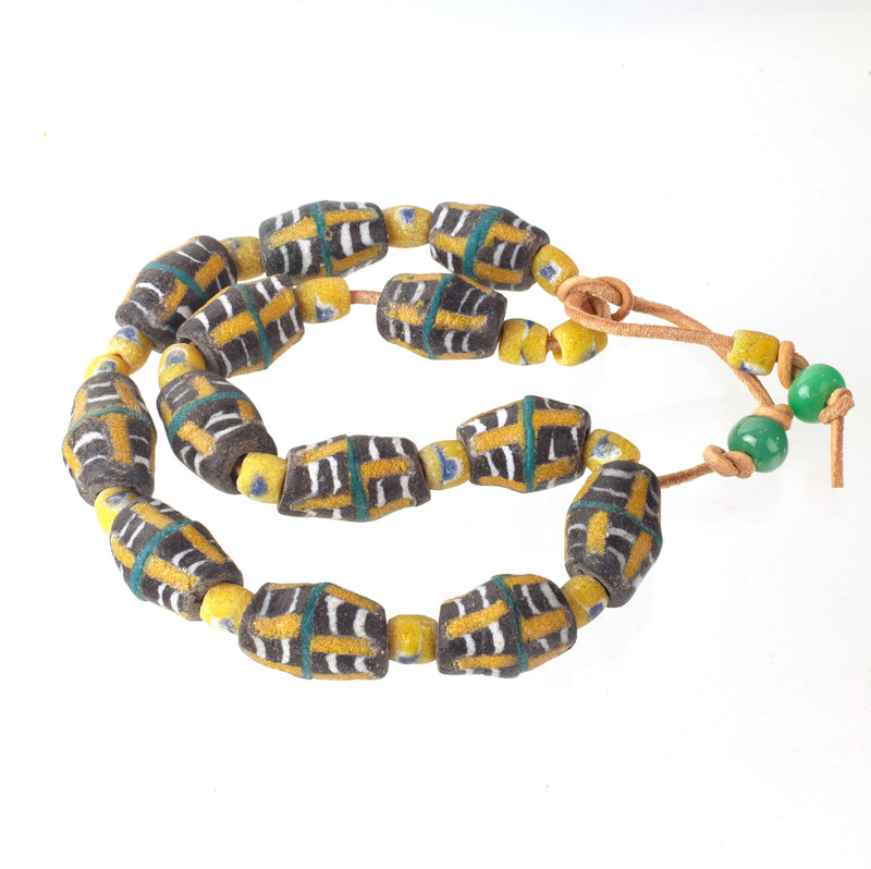 Antique African krobo beads. 15" strand. b11-mi-2179