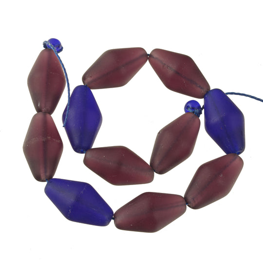 Antique Bicones, Bohemian glass from African Trade. 1 Str. b11-mi-2183