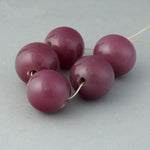 Old Chinese opaque mauve color wound glass bead .20-21mm.  Pkg.1.   b11-pp-1207