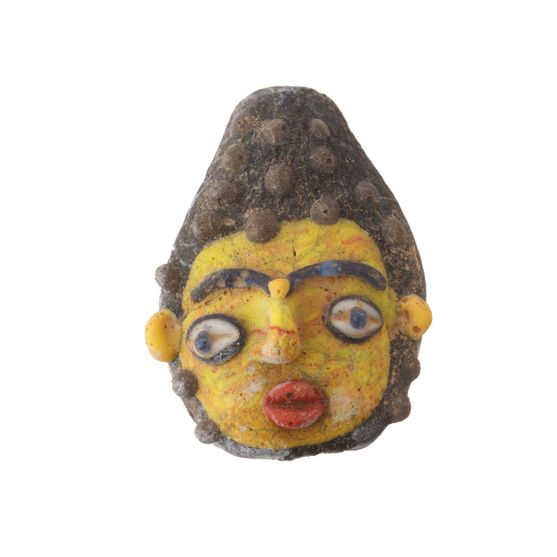Ancient Phoenician glass head pendant reproduction. 1 pc. 