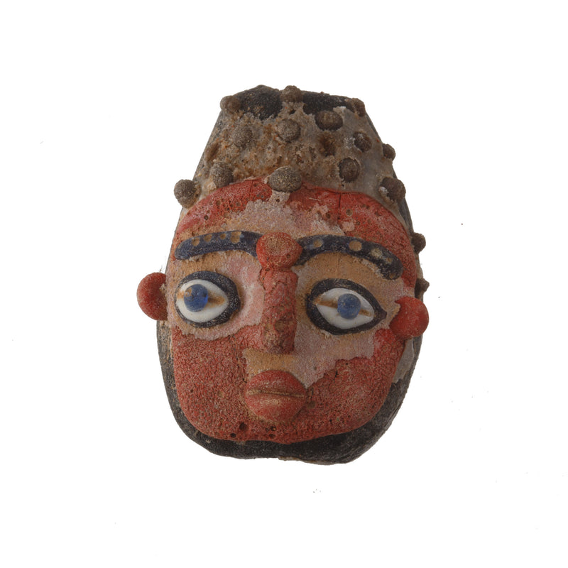 Ancient Phoenician glass head pendant reproduction. 1 pc.