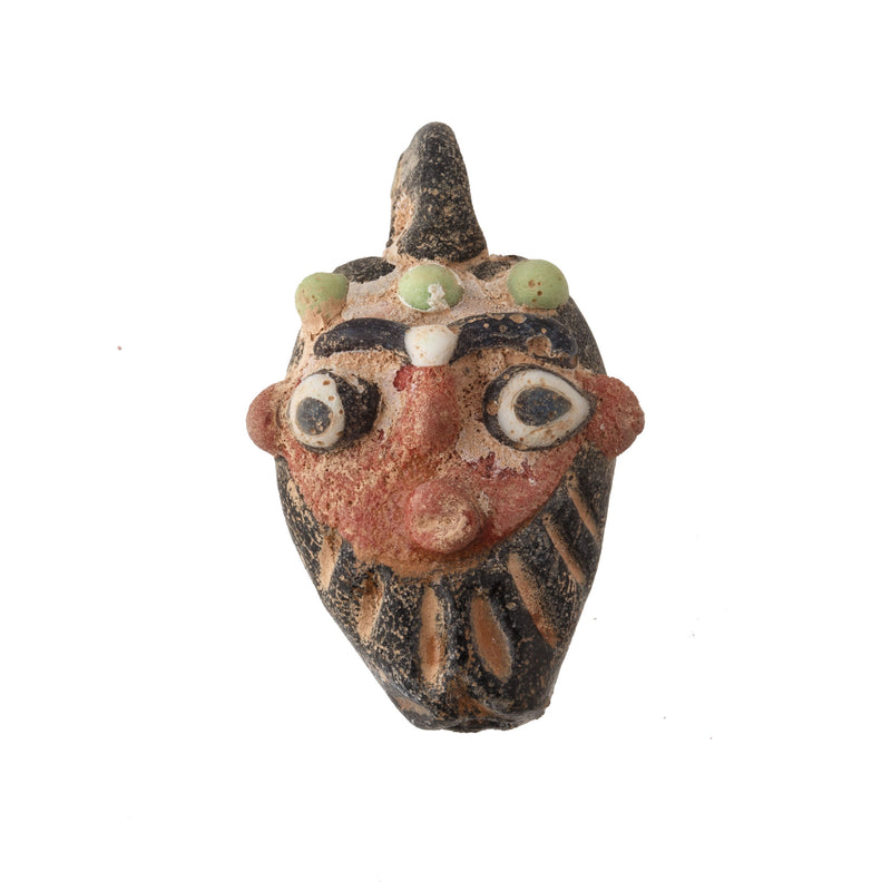 Ancient Phoenician glass head pendant reproduction. 1 pc.