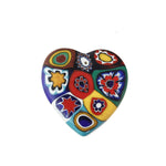 Antique Murano millefiori flower heart pendant, 1970s, 37mm x 35.5mm., 1 pc. B1-2086