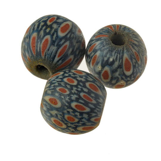 Ancient Indonesian Jatim bead modern reproduction. 20-21mm. Sold individually. b1-3011