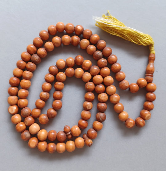 Vintage Yak bone smooth round mala beads.  b3-bo208