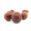 Vintage horn trade beads from West Africa.  Graduated strand of 7. 16 to 29mm. b3-ho28a