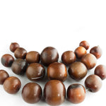Vintage horn trade beads from West Africa.  Graduated strand of 7. 16 to 29mm. b3-ho28a