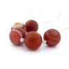 Sardonyx round beads. 18mm. Pkg 5. b4-sar189