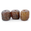 Buddah face mala agate barrel gemstone beads Pkg 1. b4-aga282