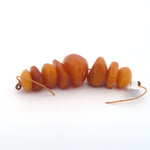 Antique Baltic amber free form beads. 8 beads, 1 str.  b4-amb123
