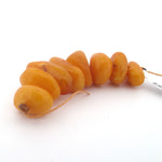 Antique Baltic amber free form beads. 8 beads, 1 str. b4-amb125