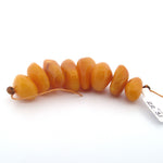 Antique Baltic amber free form beads. 8 beads, 1 str. b4-amb125