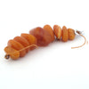 Antique Baltic amber free form beads. 9 beads, 1 str. b4-amb129