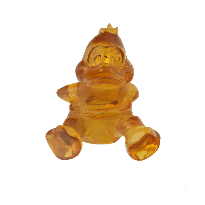 Handsome Donald Duck, carved in Baltic Amber. Mid century vintage. b4-amb141