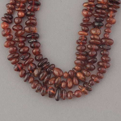 Vintage natural graduated 114" strand of Cognac Baltic Amber smooth polished freeform beads