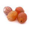 Antique Tibetan carved carnelian oval melon beads.  19-20mm. Pkg 4. b4-car401