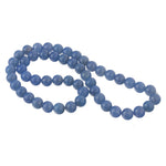 Chalcedony, natural translucent icy blue beads, 6mm, One Str. 15". 1980's.  b4-cha126