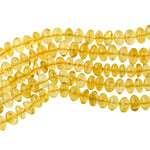 Vintage Citrine Rondelle Beads, gemmy golden, natural colors. 6.5-7mm. 1- 8" Str. b4-cit238