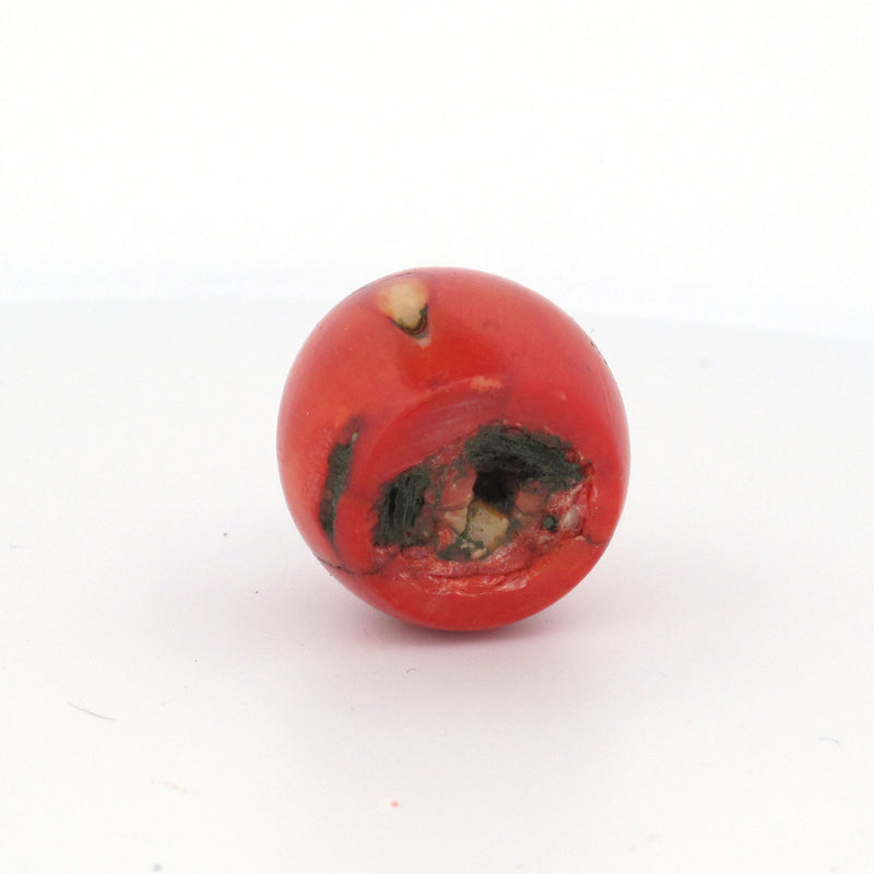 Coral bead from the African trade. 17x22mm 12.64 grams. b4-cor452