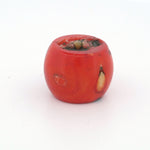 Coral bead from the African trade. 17x22mm 12.64 grams. b4-cor452