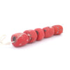 Large Coral beads from the African trade, 14.5-21mm x 16-18mm, 44.62 grams. 5 beads, 1 strand.  b4-cor456