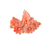 Salmon Pink Coral Cabochon carved floral design, natural, untreated.  b4-cor466