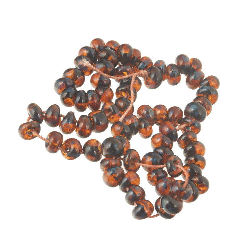 AA quality Hesonite Garnet,  3.5x4.5mm hand cut beads. Off center disk shape. 6 inch strand.b4-gar226
