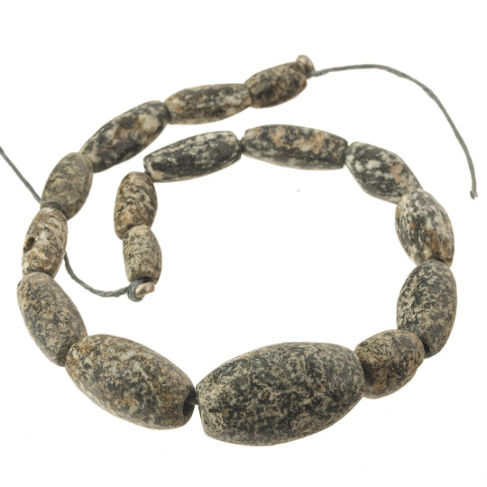 Ancient Granite Tomb Beads or Gneiss. 1 Str. - 9.5"inch.  b4-gra104