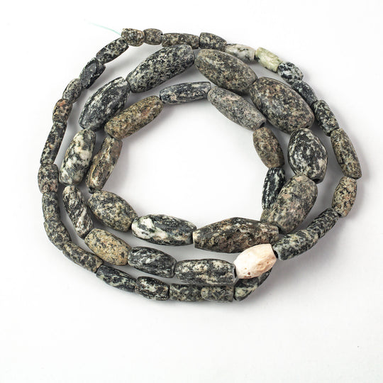 Ancient Granite Tomb Beads or Gneiss.  25 inch strand.  b4-gra109