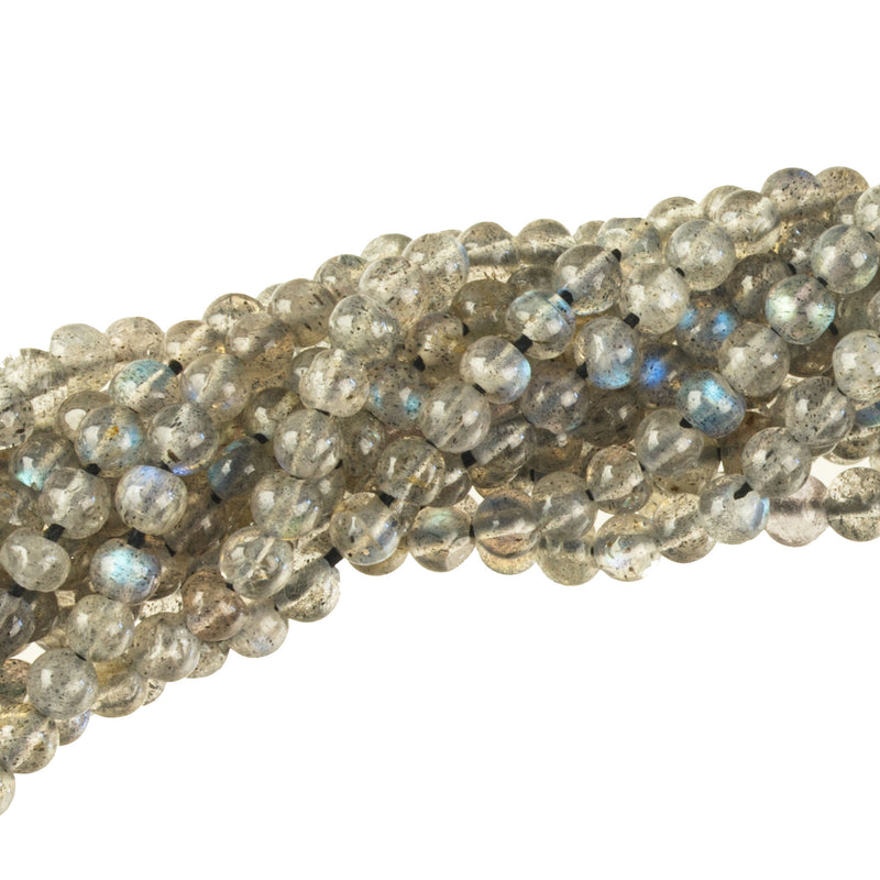 Small Labradorite Rounds. 1.5mm dia. Pkg 1, 14.5 - 15" strand, b4-lab050