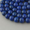 Vintage natural lapis lazuli 10mm rounds. AA quality. 8" inch strand. 21 beads. b4-lap308
