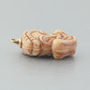 Comedy Laughing Face pendant bead. Painted acrylic. 1950s. 15x20mm. Pkg 2. b5-534pd