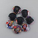 Vintage Italian millefiori cabochon. Murano Moretti studio.  21mm.  Pkg2.  b5-865