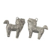 Vintage Chinese coin silver embossed Kirin unicorn charm. 29mm Pkg. of 1. B9-0498