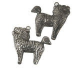 Vintage Chinese coin silver embossed Kirin unicorn charm. 29mm Pkg. of 1. B9-0498