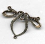 Art Nouveau design, high quality stamped solid oxidized brass connector. 22 x 30mm. Sold individually. b9-0844