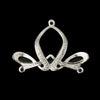 Art Nouveau design, high quality stamped silver plated brass connector. 22 x 30mm. Sold individually. b9-0844s