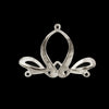 Art Nouveau design, high quality stamped silver plated brass connector. 22 x 30mm. Sold individually. b9-0844s