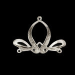 Art Nouveau design, high quality stamped silver plated brass connector. 22 x 30mm. Sold individually. b9-0844s