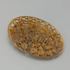 Deco Gecko glass marcasite stamped filigree pendant.  56x39mm.  b9-0923pd-2