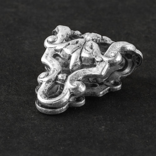 Antique silver plated filigree bail. 22x12mm. Sold individually. b9-2361s