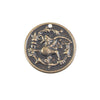 stamped brass gryphon medallion