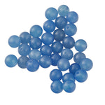 Chalcedony, translucent blue beads, 6mm, 1980's. Pkg 30. b4-cha129