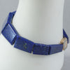 Bracelet of trapezoidal Lapis Lazuli graduated links. vintage 1980s.  j-brgm100