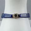 Bracelet of trapezoidal Lapis Lazuli graduated links. vintage 1980s.  j-brgm100
