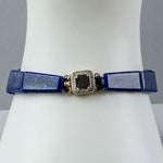 Bracelet of trapezoidal Lapis Lazuli graduated links. vintage 1980s.  j-brgm100