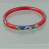 Chinese Bangle Bracelet, Cloisonne & Carved Red Cinnabar . j-bror895
