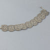Vintage hand made sterling silver fine filigree panel bracelet.  brvs996