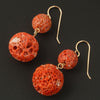 Very Rare Momo Coral earrings, gold filled wire. erfn125