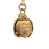 Ladybug, Yellow & Red Dangle Earrings/Locket, enameled silver vermeil. j-eror499d